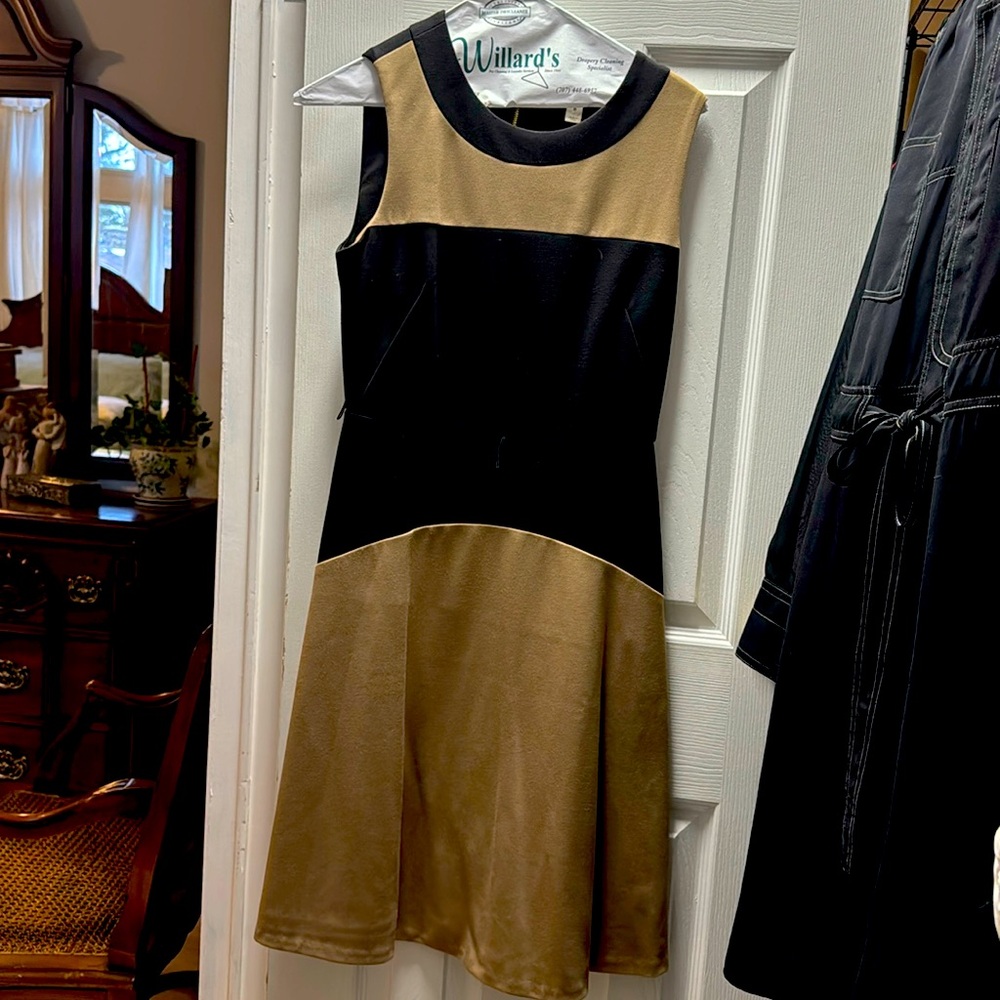 Color block, sleeveless dress by Dana Buchanan